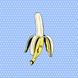 Banana pop art style illustration. Vector