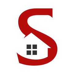 Poster - s logo vector. home logo vector.