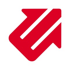 Wall Mural - letter e and arrow logo vector.