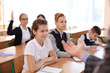 © Africa Studio - Pupils listening teacher in classroom