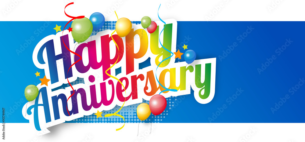Happy anniversary Stock Vector | Adobe Stock