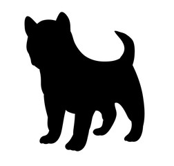 Wall Mural - Vector of a silhouette dog