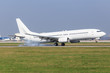 White Boeing at Stuttgart Airport
