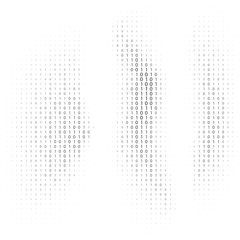 Binary code black and white background