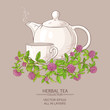 clover tea illustration