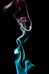 Abstract smoke isolated on dark background