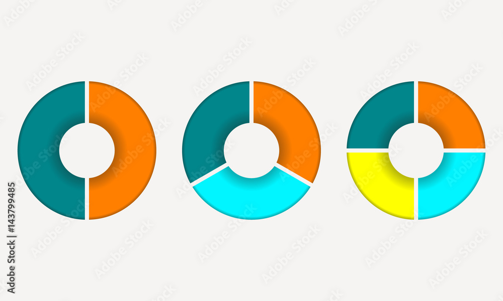 Circle chart. Round pie chart template. Circle infographics concept ...
