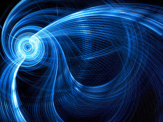Wall Mural - striped tech background - abstract digitally generated image