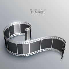 Wall Mural - realistic 3d film strip vector background