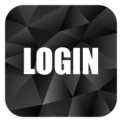Aufkleber - Login black color web modern brillant design square internet icon on white background.