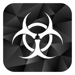 Aufkleber - Biohazard black color web modern brillant design square internet icon on white background.