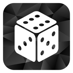 Leinwandbilder - Game black color web modern brillant design square internet icon on white background.