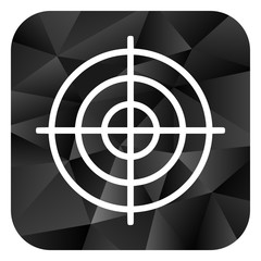 Aufkleber - Target black color web modern brillant design square internet icon on white background.