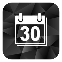 Aufkleber - Calendar black color web modern brillant design square internet icon on white background.