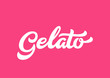 Gelato calligraphic text logo vector Lettering composition