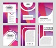 © happyvector071 - Abstract vector layout background set. For art template design, list, front page, mockup brochure theme style, banner, idea, cover, booklet, print, flyer, book, blank, card, ad, sign, sheet,, a4