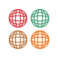 Wall Mural - globe sphere logo. universe logo. icon vector.
