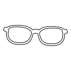 glasses icon over white background. vector illustration