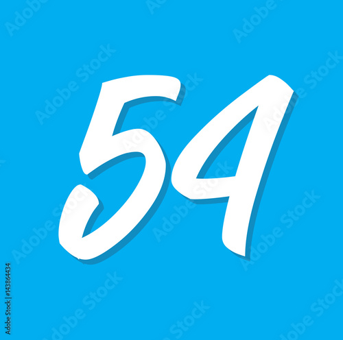 Poster 54, text design. Vector calligraphy. Typography poster.
