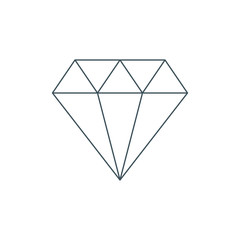 thin line diamond icon