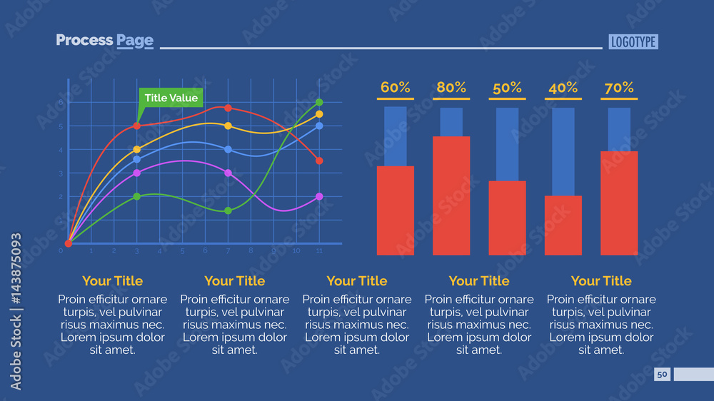Data Chart Slide Template 1 Stock Vector | Adobe Stock