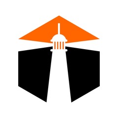 Wall Mural - light house logo vector.