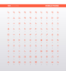 Leinwandbilder - UI UX Mobile Phone Icons