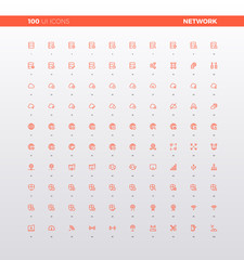 Aufkleber - UI UX Cloud Network Icons