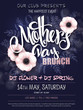 vector hand drawn mothers day event poster with blooming anemone flowers hand lettering text - mother's day and luminosity flares