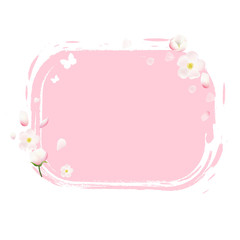 Wall Mural - Pink Stain With Flowers