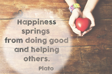 Poster - happiness springs Plato