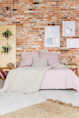 Wall Mural - Bedroom with pink additions