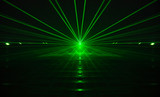 Fototapeta  - green laser light and sound