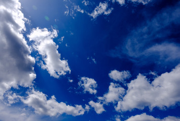 Wall Mural - the sky or celestial dome is everything that lies above the surface of the earth, including the atmo