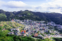View Of Jiufen Town From Jilong Mountain