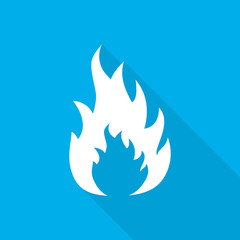 Poster - Fire flat icon. Vector illustration.