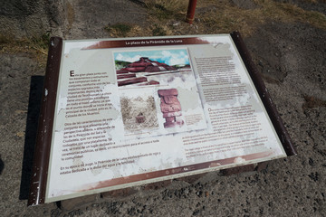 Teotihuacan, Mexico, circa february 2017: View on the pyramid of the sun in Archeological site Teotihuacan, Mexico