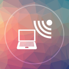 Poster - Wireless laptop icon