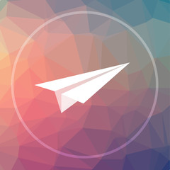 Canvas Print - Paper plane icon