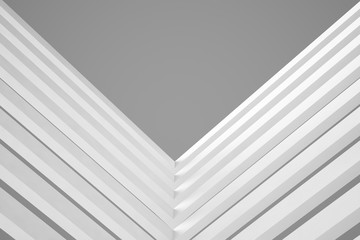 Wall Mural - Abstract Architecture Background. Empty White Futuristic Room. 3d Render Illustration