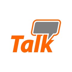 Poster - talk bubble logo vector.