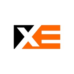 Wall Mural - letter x and e logo vector.