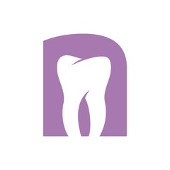 Poster - letter n logo vector. dental logo vector.