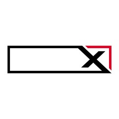 Wall Mural - letter x and square. template of logo vector.