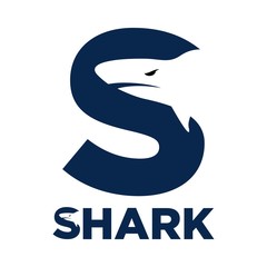 Canvas Print - shark logo vector.