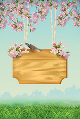 Wall Mural - Spring Poster Template