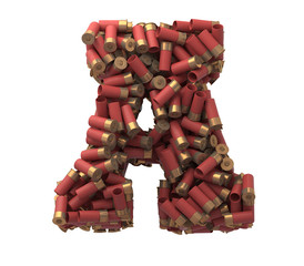 Wall Mural - Shotgun ammo font. 
