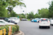blur image of car park in plublic parking
