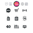 © blankstock - Sale discounts icon. Shopping, deal signs.