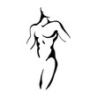 Muscle man - Bodybuilder. Vector illustration